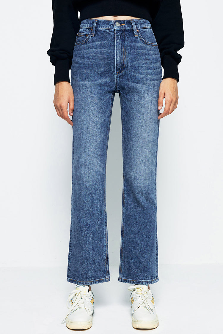 High Rise Kick Crop Jeans - Hotel California