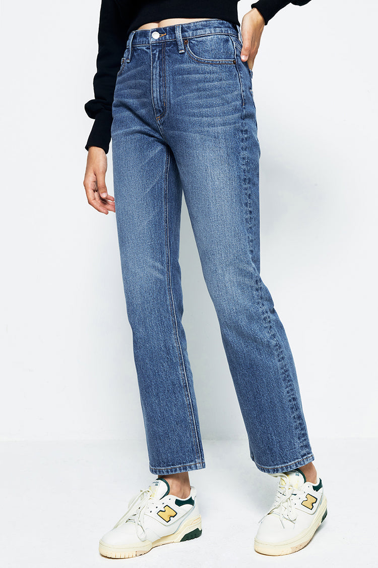 High Rise Kick Crop Jeans - Hotel California