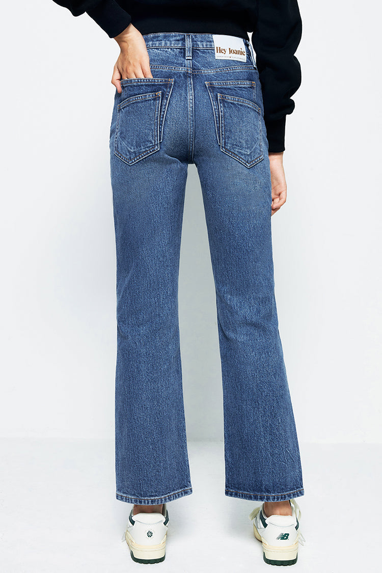 High Rise Kick Crop Jeans - Hotel California