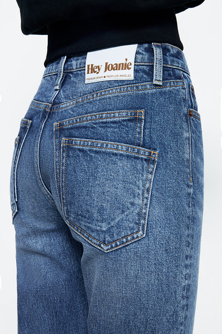 High Rise Kick Crop Jeans - Hotel California