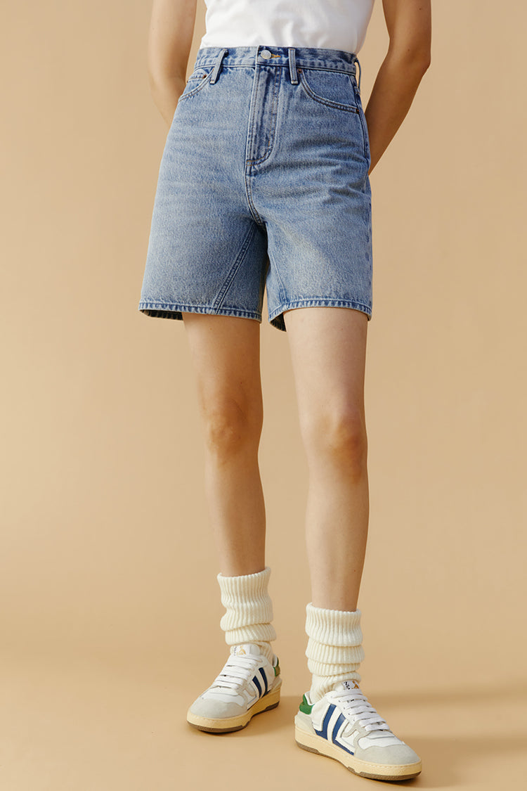 High Rise Mid-Weight Denim Shorts Be My Baby