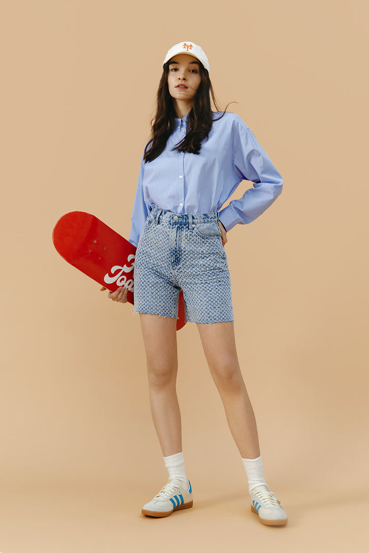 More Than a Feeling Geometric Print High-Rise Shorts