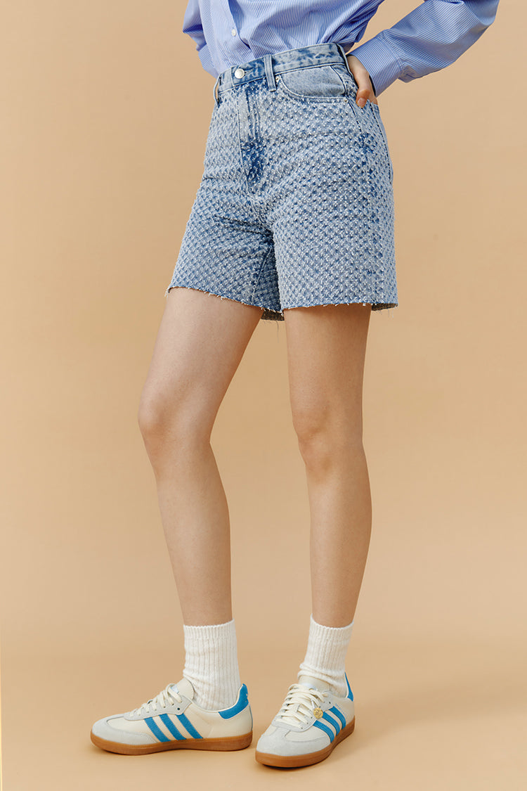 More Than a Feeling Geometric Print High-Rise Shorts