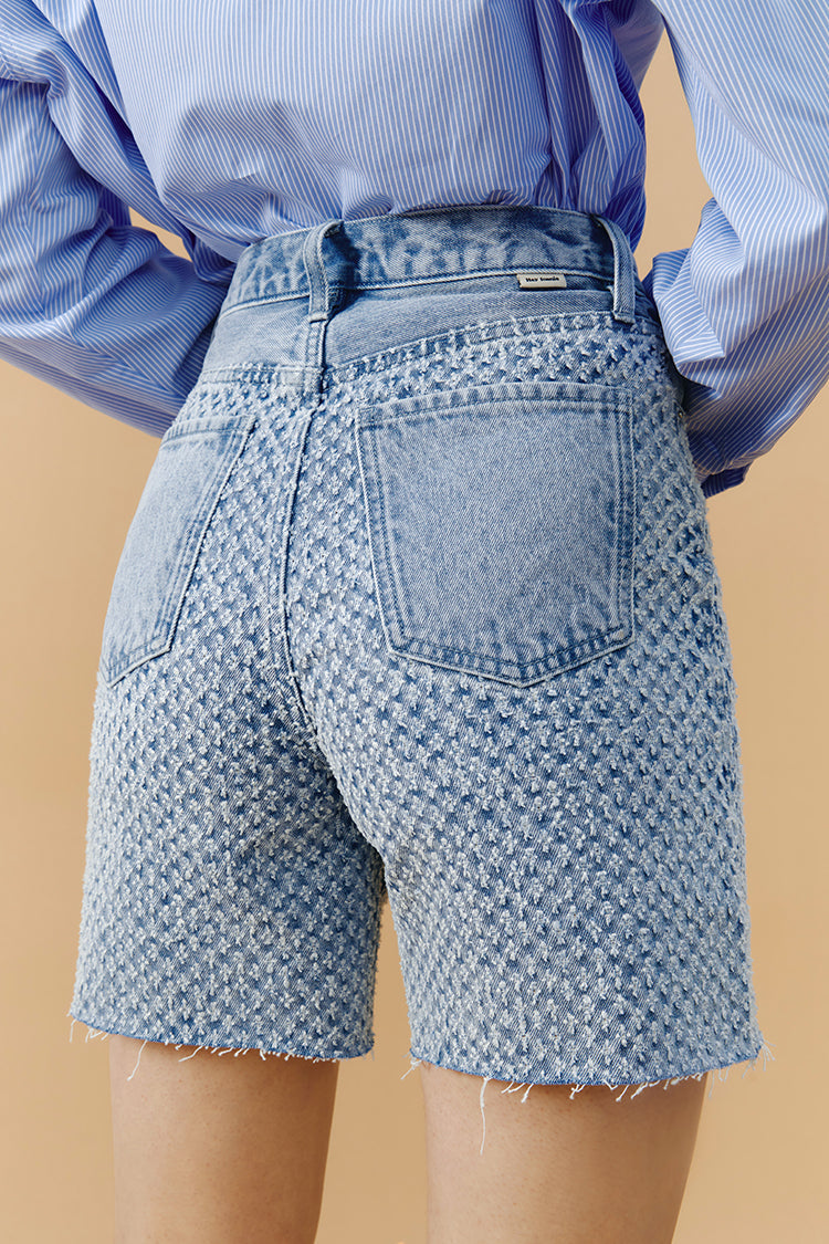 More Than a Feeling Geometric Print High-Rise Shorts