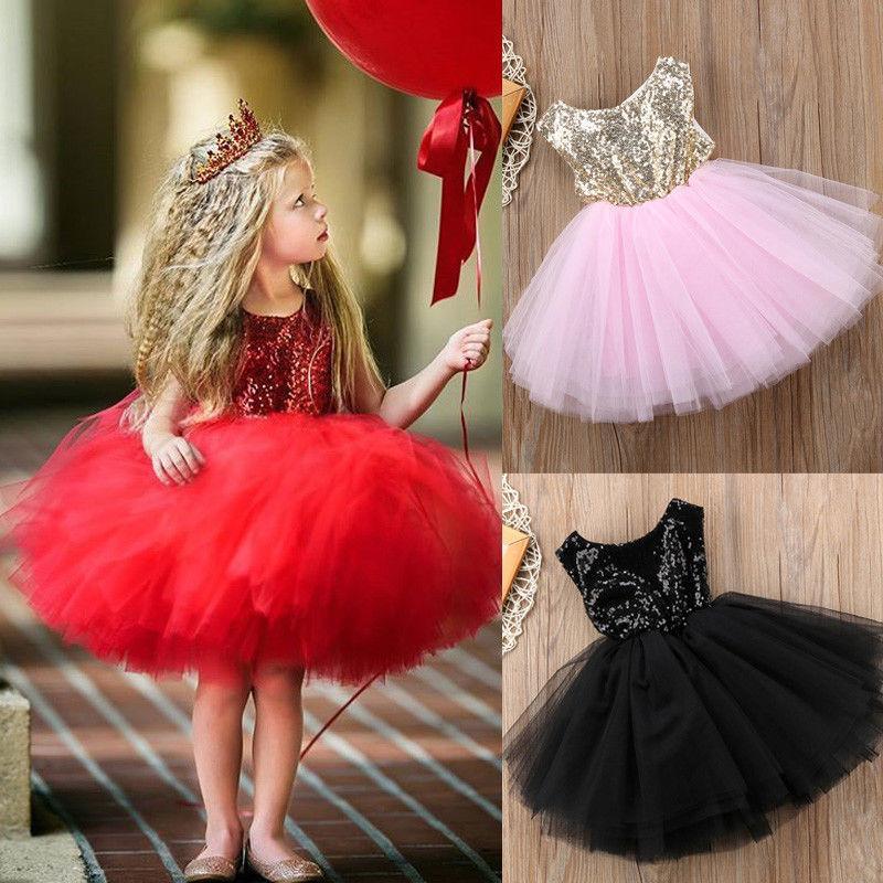Elegant Sleeveless Sequin Party Dress for Baby Girls