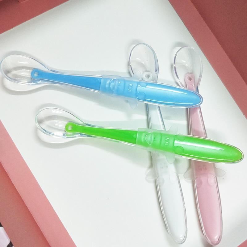 Soft Silicone Baby Training Spoon for Self-Feeding and Weaning