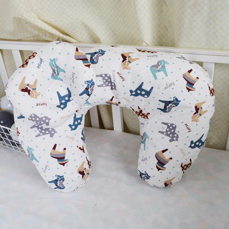 U-Shaped Nursing Pillow – Soft Cotton Support for Baby & Nursery