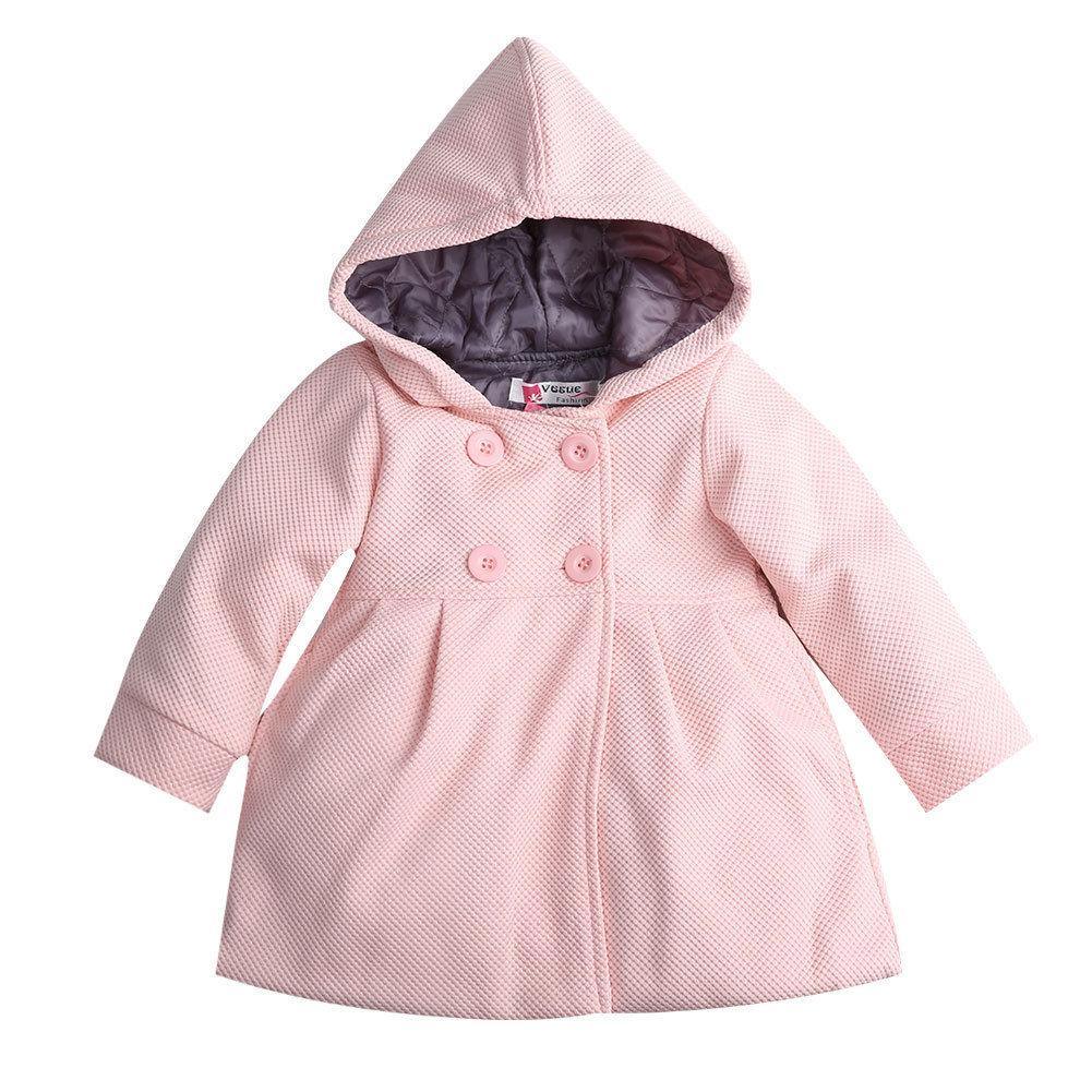 Toddler Baby Girls Hooded Winter Coat - Princess Style Jacket