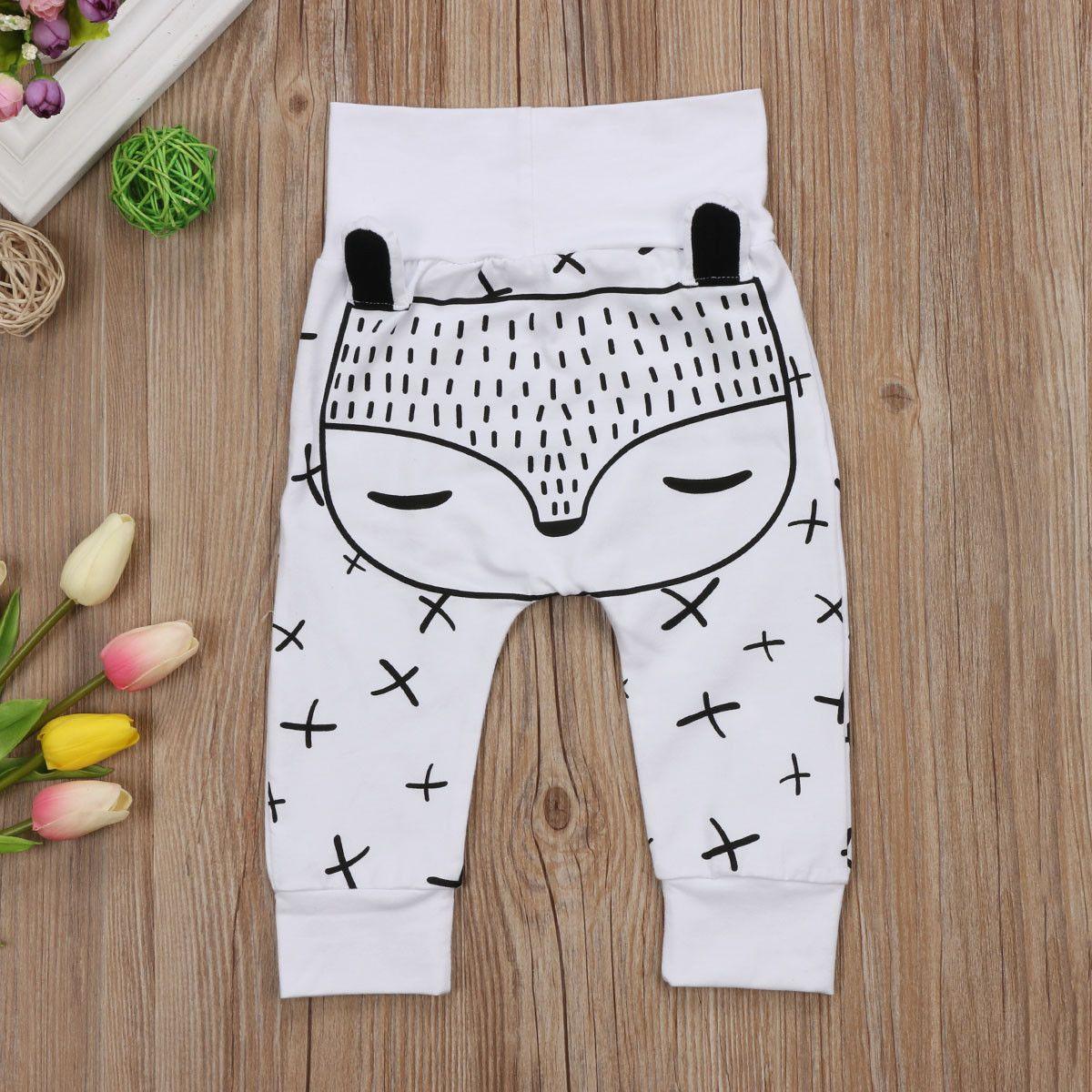 Geometric Print Cotton Baby Trousers - 0-24 Months