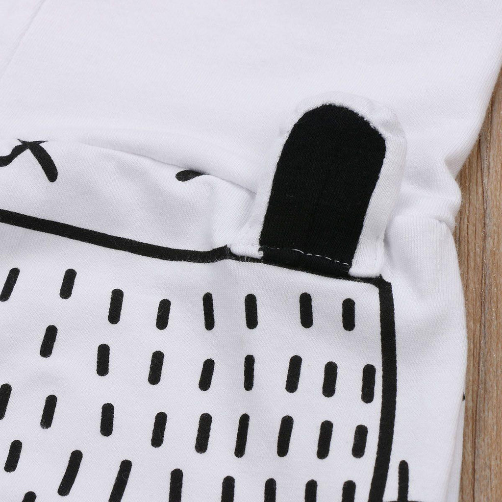 Geometric Print Cotton Baby Trousers - 0-24 Months