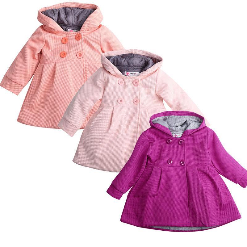 Toddler Baby Girls Hooded Winter Coat - Princess Style Jacket