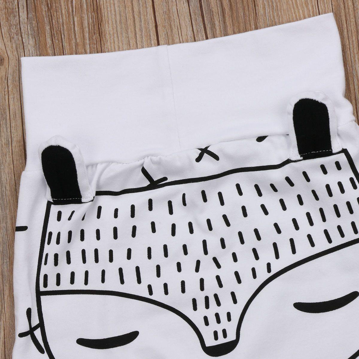 Geometric Print Cotton Baby Trousers - 0-24 Months
