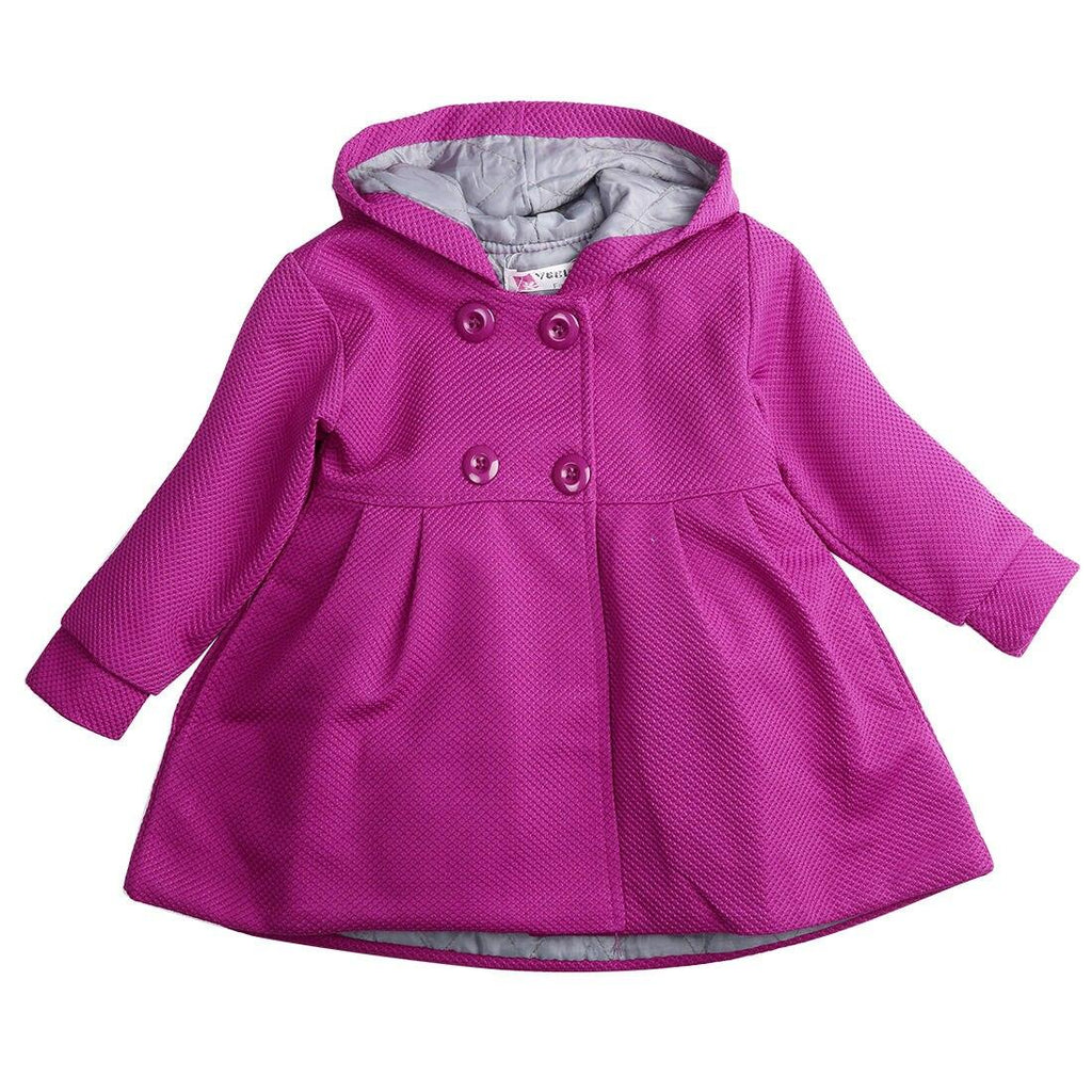 Toddler Baby Girls Hooded Winter Coat - Princess Style Jacket