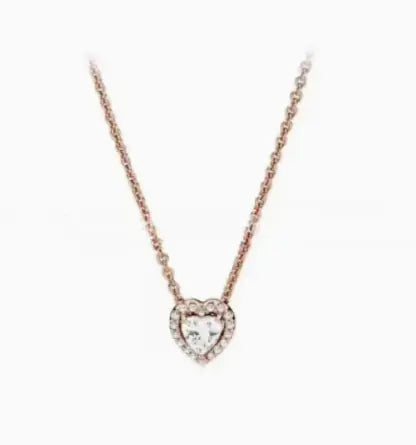925 Silver Color Diamond Necklace