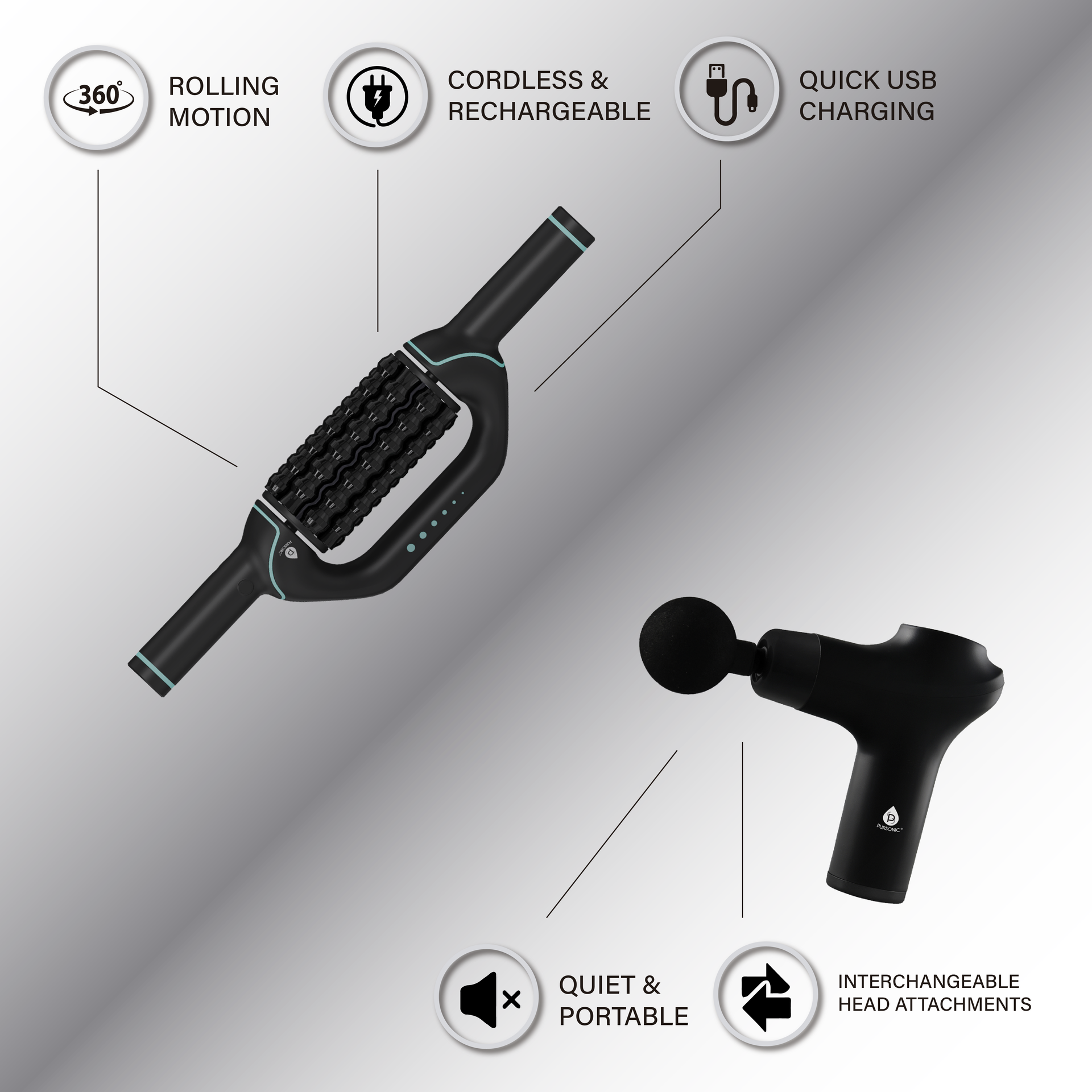 Ultimate Relief Recovery: The Pursonic Rechargeable Massage Duo