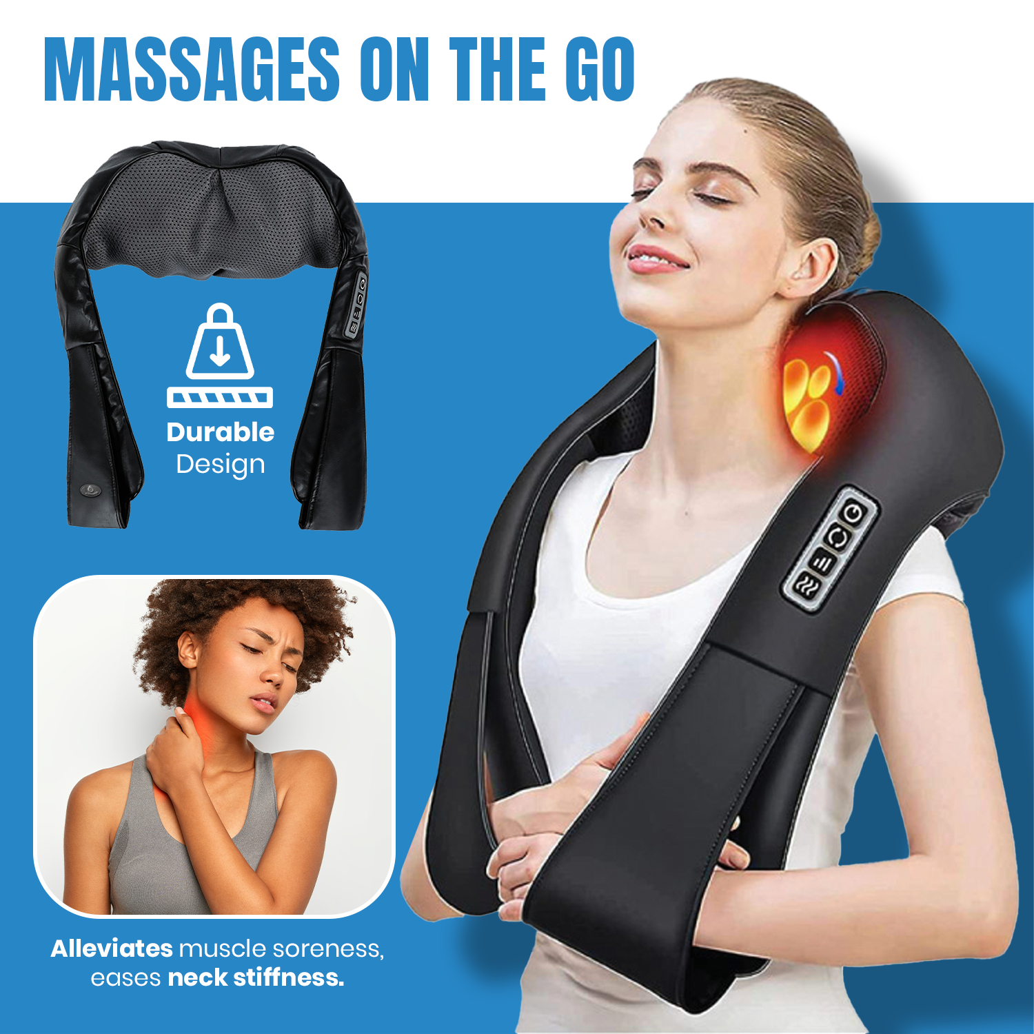 Ultimate Recovery Bundle: Pursonic 3D Shiatsu Back Massager & Heated Foot Spa