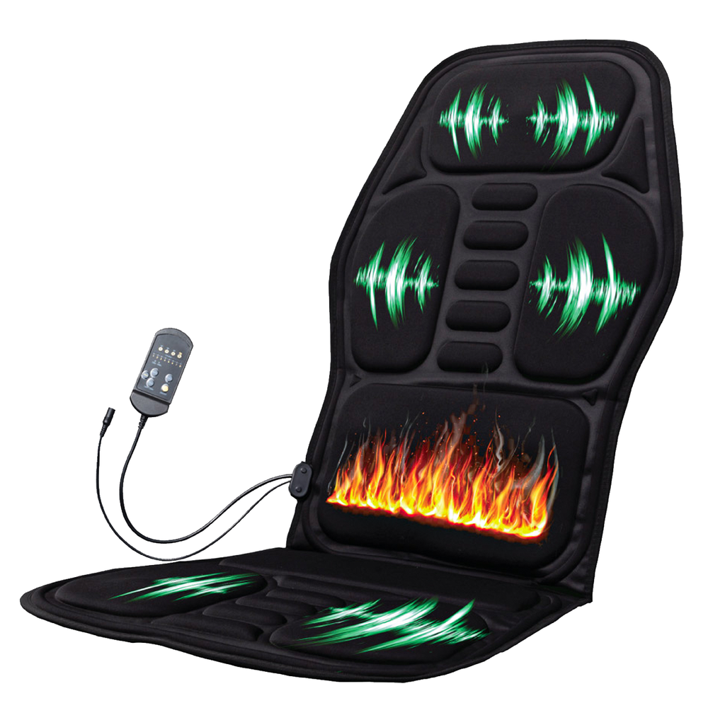 Ultimate Relaxation Bundle: Heated Chair Mat, Rechargeable Rolling Massager, and 3-Speed Massage Gun