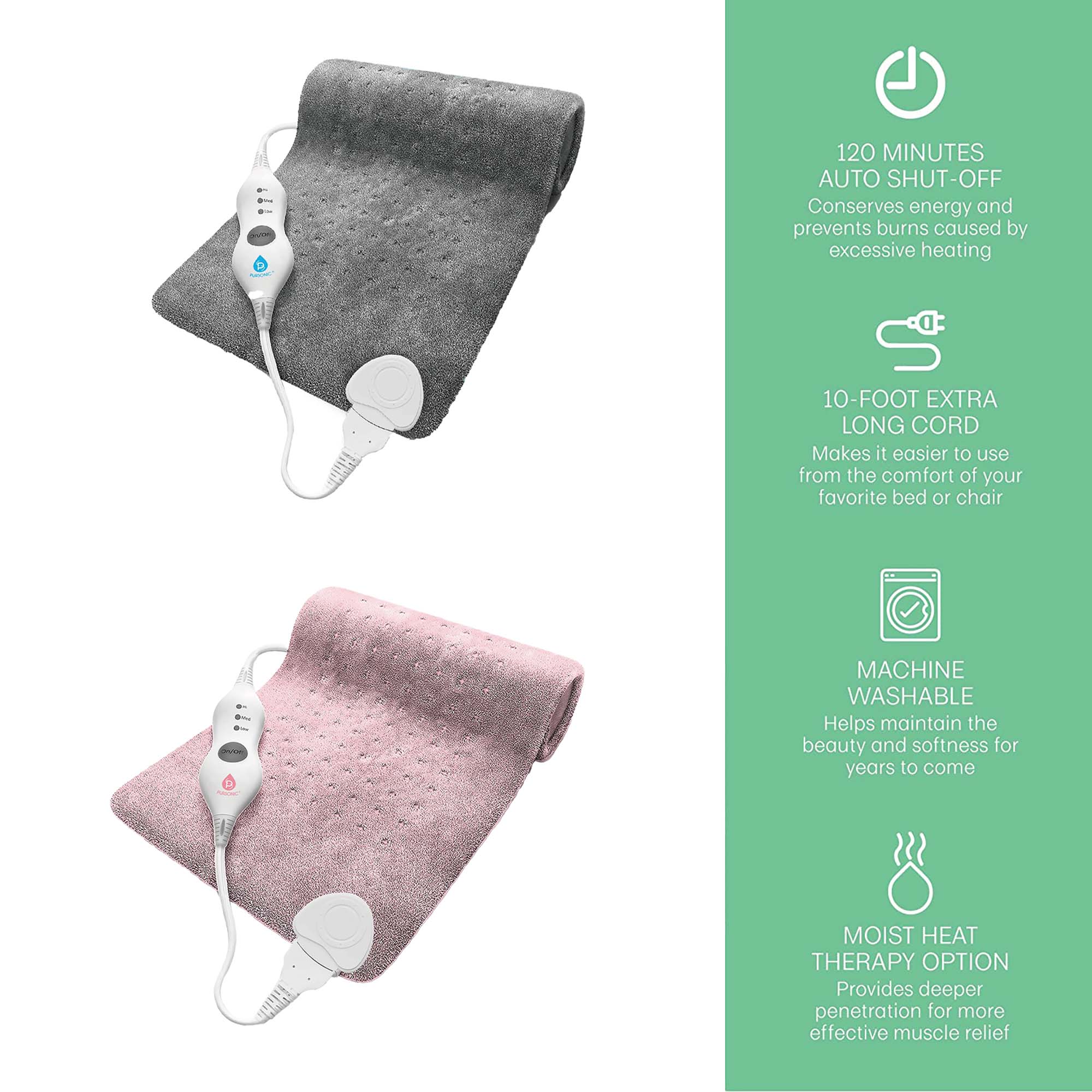 🌟 Father’s and Mother’s Day Comfort Bundle: Double the Warmth with Pursonic Heating Pads! 🌟