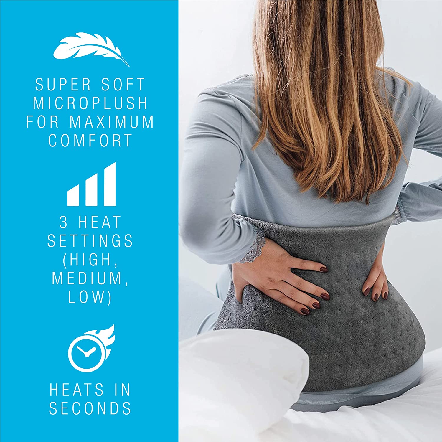 Pursonic Heated Poncho Shawl & XL Full Body Heating Pad