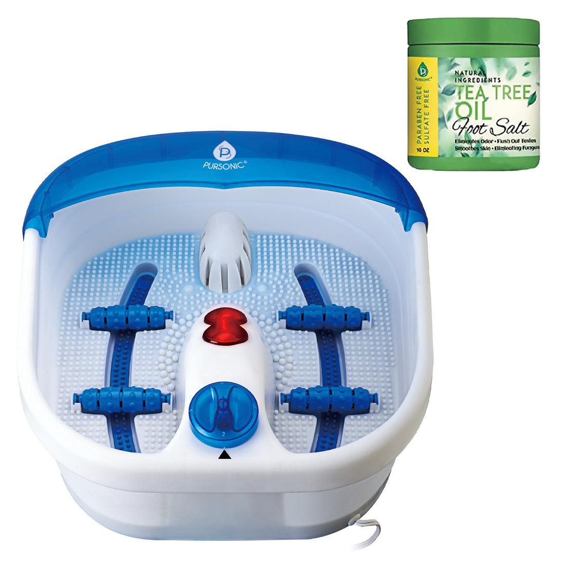 Ultimate Recovery Bundle: Pursonic 3D Shiatsu Back Massager & Heated Foot Spa