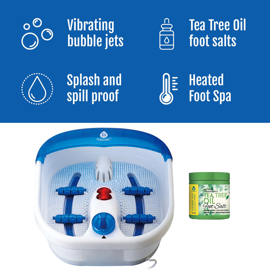 Total Self-Care System – Heated Foot Spa, Percussion Massage Gun & 7-Color LED Beauty Mask