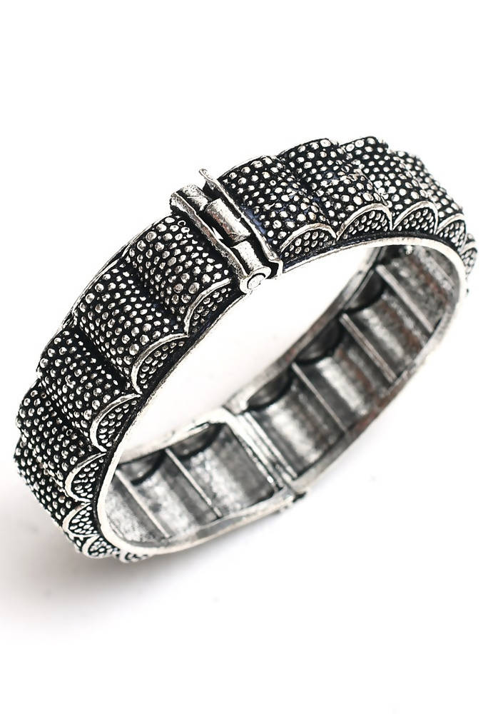 Oxidised Silver Traditional Bangle Set for Women