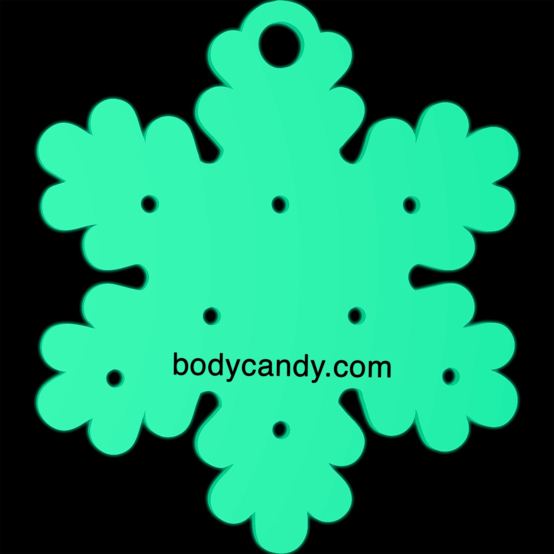 Glow in the Dark Christmas Ornament Travel Flat Back Earring Palette