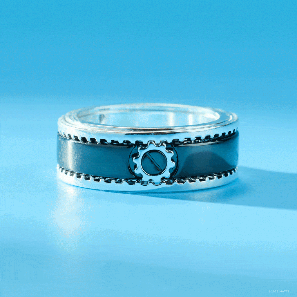 Hot Wheels Monster Truck Fidget Spinner Ring in Silver and Black