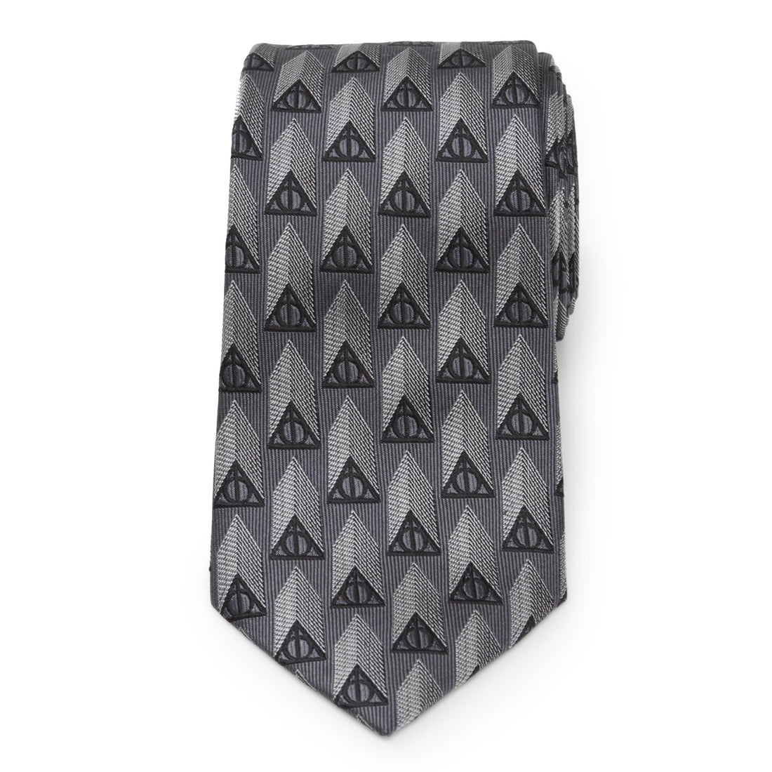 Harry Potter Deathly Hallows Symbol Silk Tie in Gray - Image 3