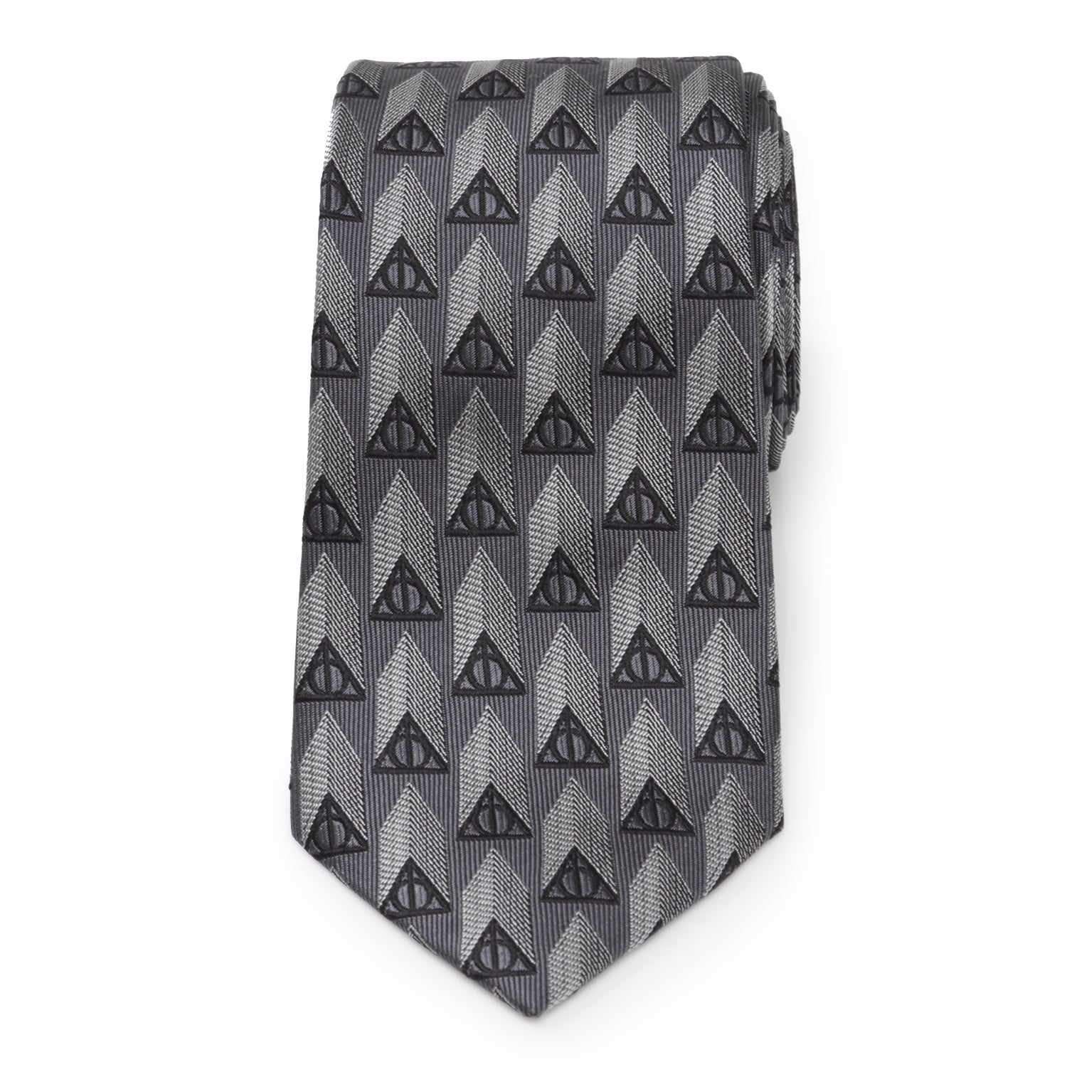 Harry Potter Deathly Hallows Symbol Silk Tie in Gray - Image 3