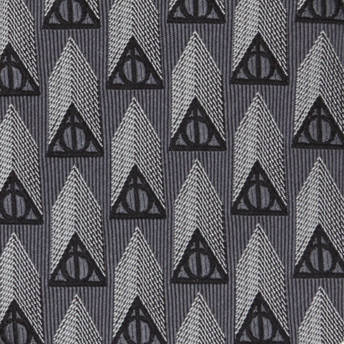 Harry Potter Deathly Hallows Symbol Silk Tie in Gray - Image 4