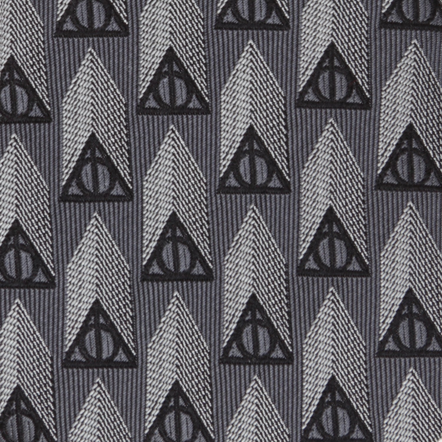 Harry Potter Deathly Hallows Symbol Silk Tie in Gray - Image 4