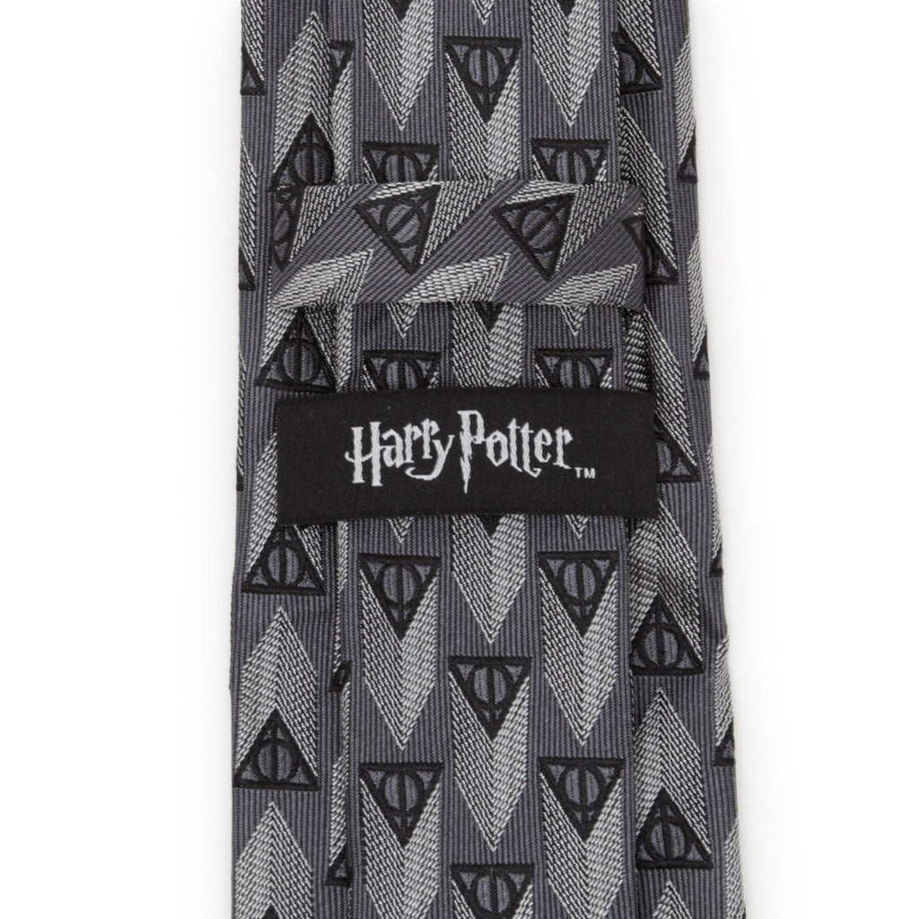 Harry Potter Deathly Hallows Symbol Silk Tie in Gray - Image 5