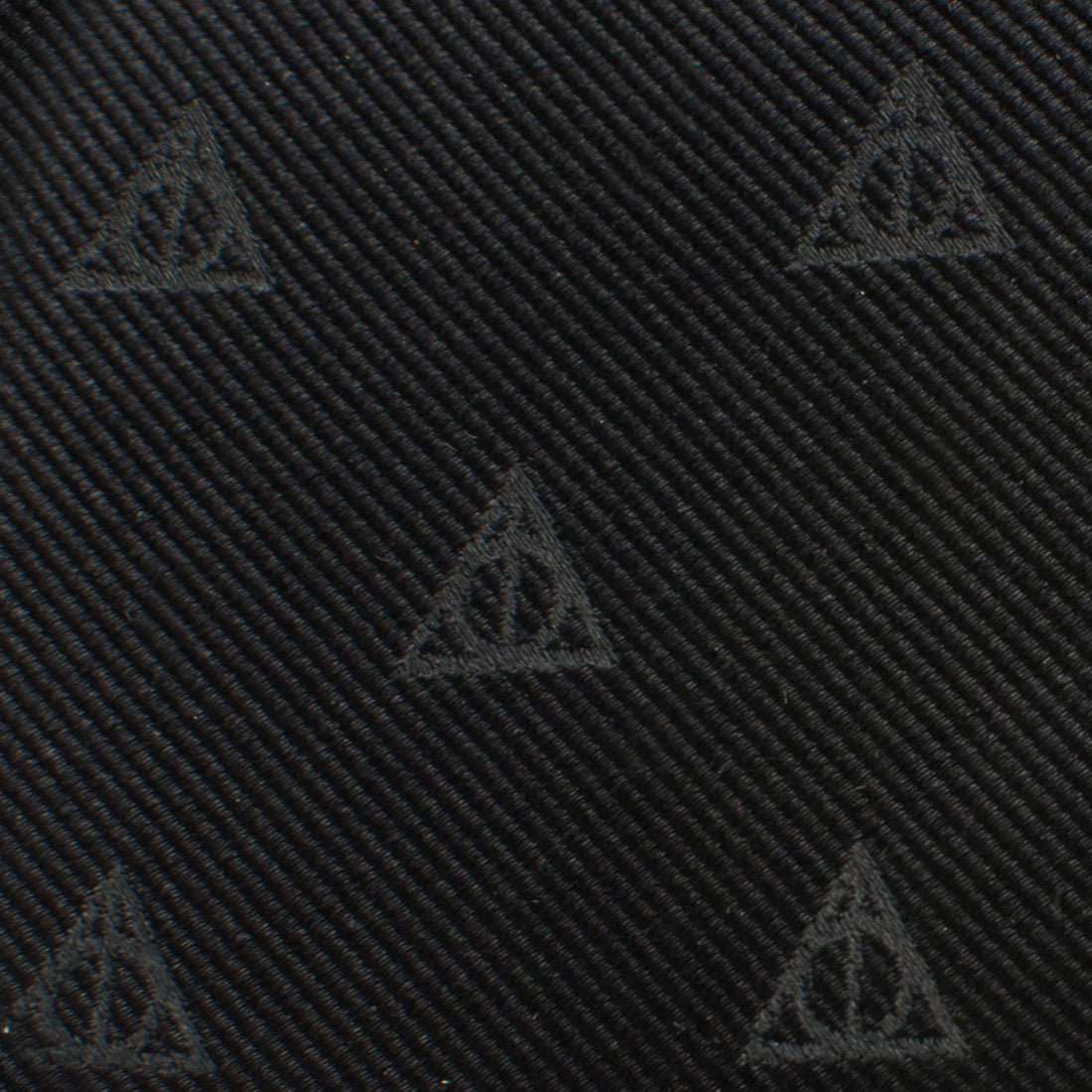 Harry Potter Deathly Hallows Silk Necktie in Monochromatic Black - Image 5