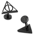 Harry Potter Deathly Hallows Symbol Cufflinks in Black Plated