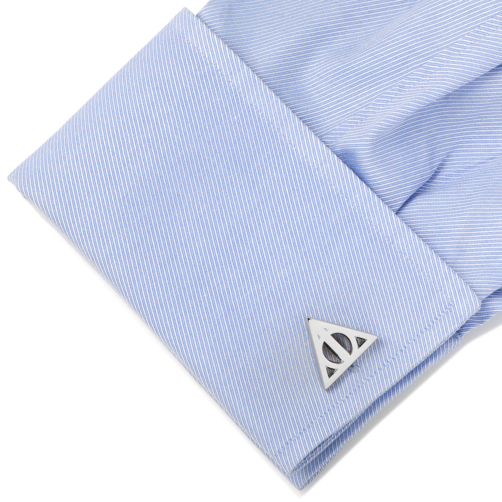 Harry Potter Silver Deathly Hallows Cufflinks - Image 3