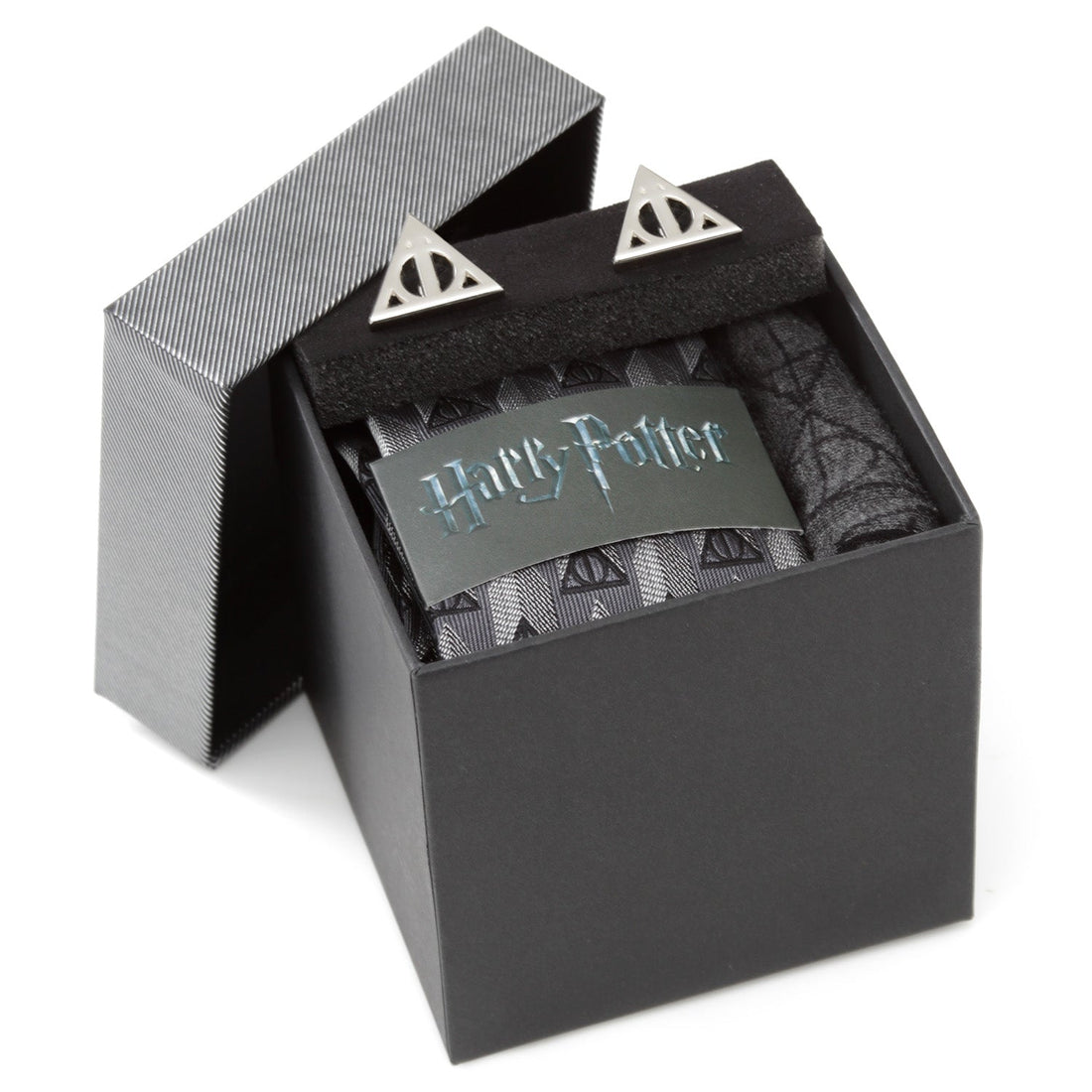 Harry Potter Deathly Hallows Gray Necktie Gift Set for Men - Image 2