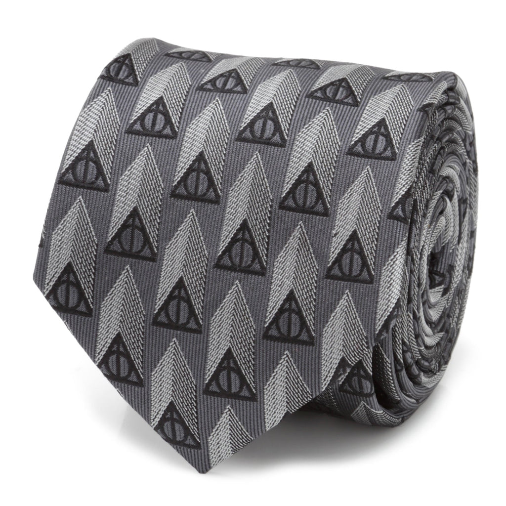 Harry Potter Deathly Hallows Gray Necktie Gift Set for Men - Image 3