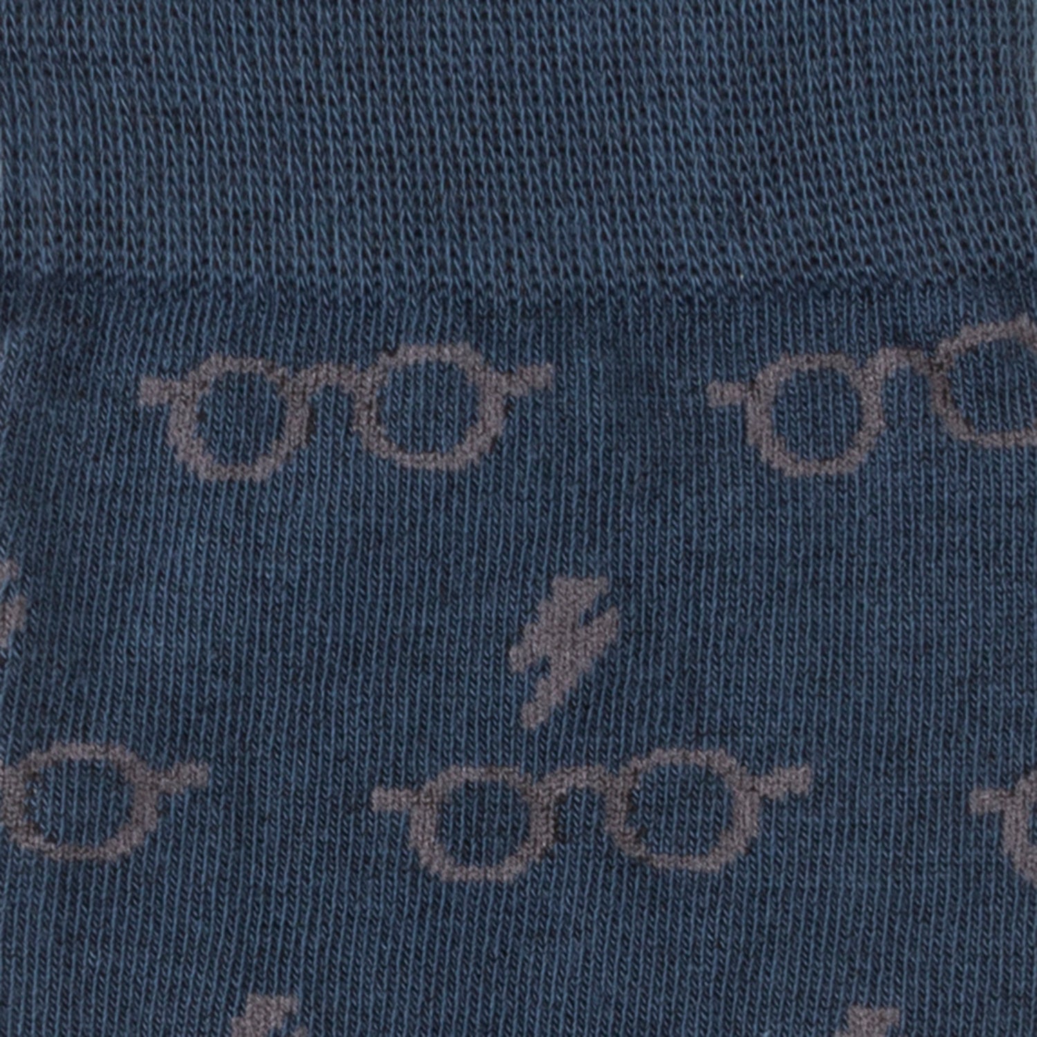 Harry Potter Glasses and Scar Pattern Men's Navy Crew Socks - Image 3