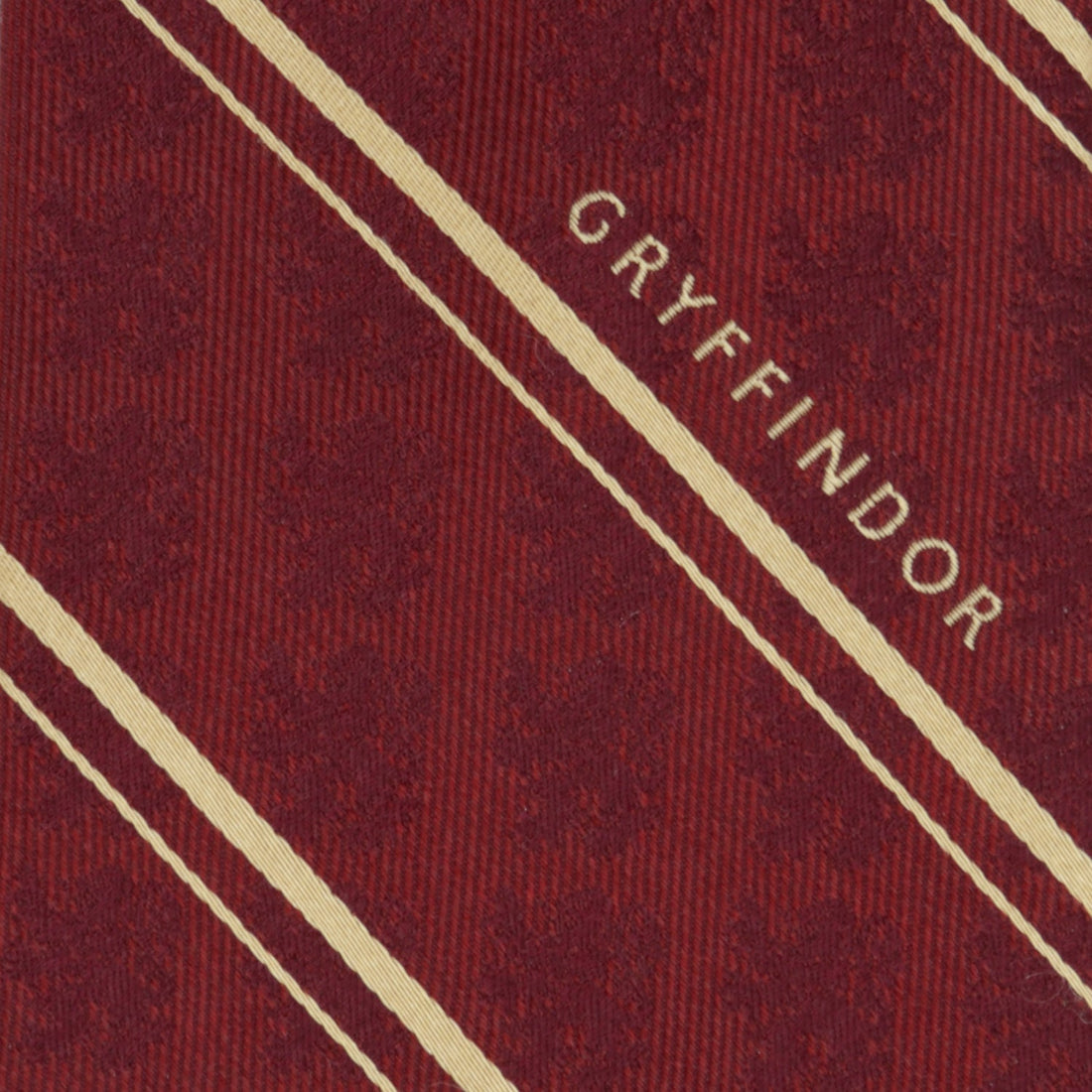 Harry Potter Gryffindor Maroon and Gold Stripe Silk Necktie - Image 4