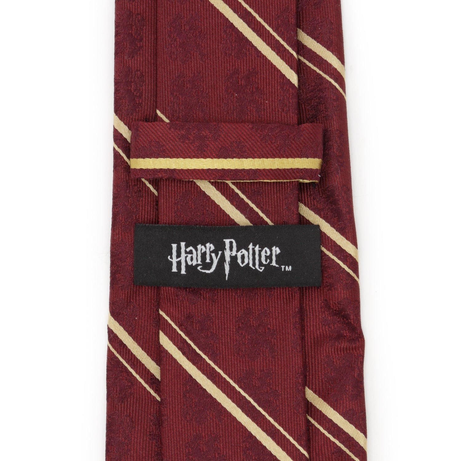 Harry Potter Gryffindor Maroon and Gold Stripe Silk Necktie - Image 5