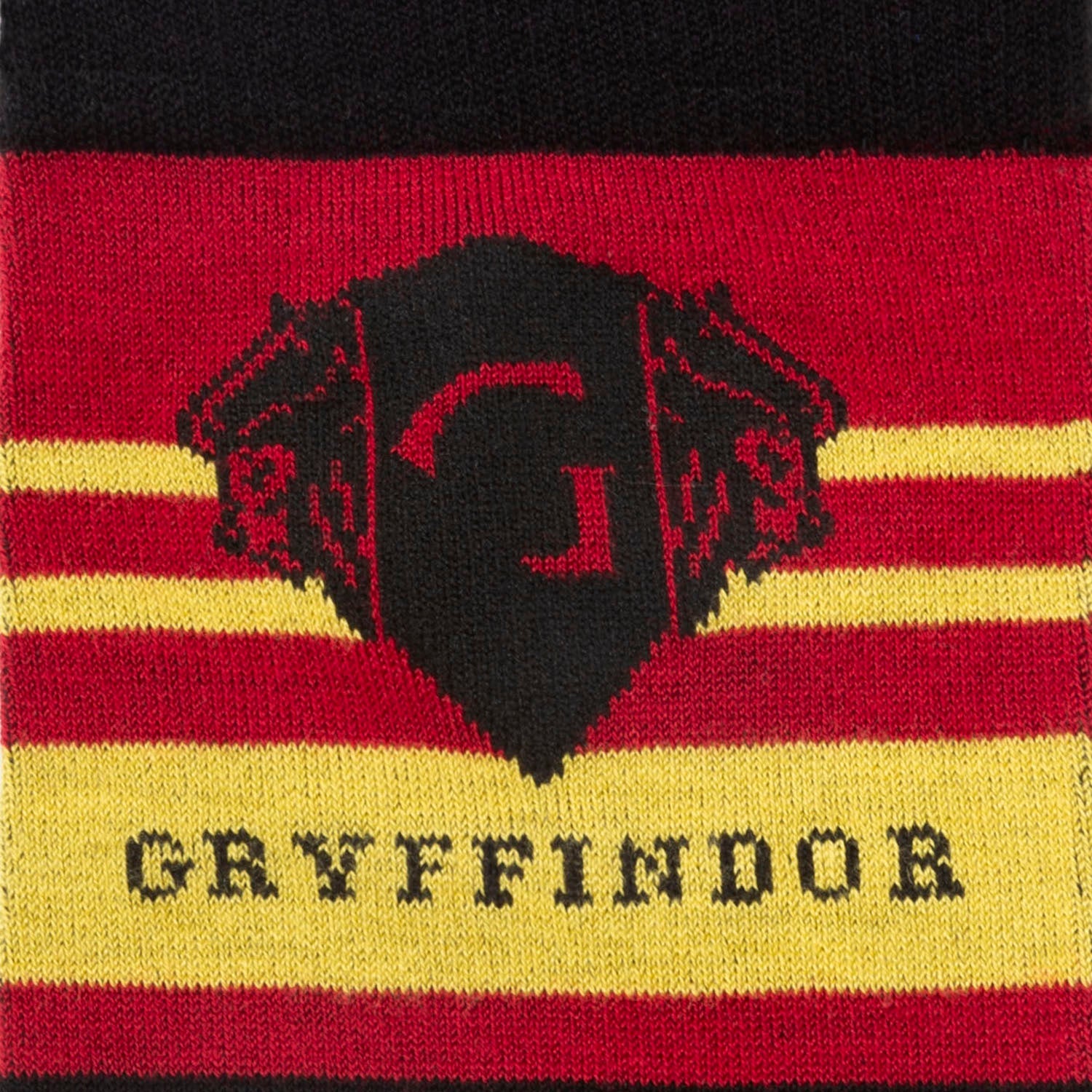 Harry Potter Gryffindor Striped Crew Socks in Red Gold and Black - Image 3