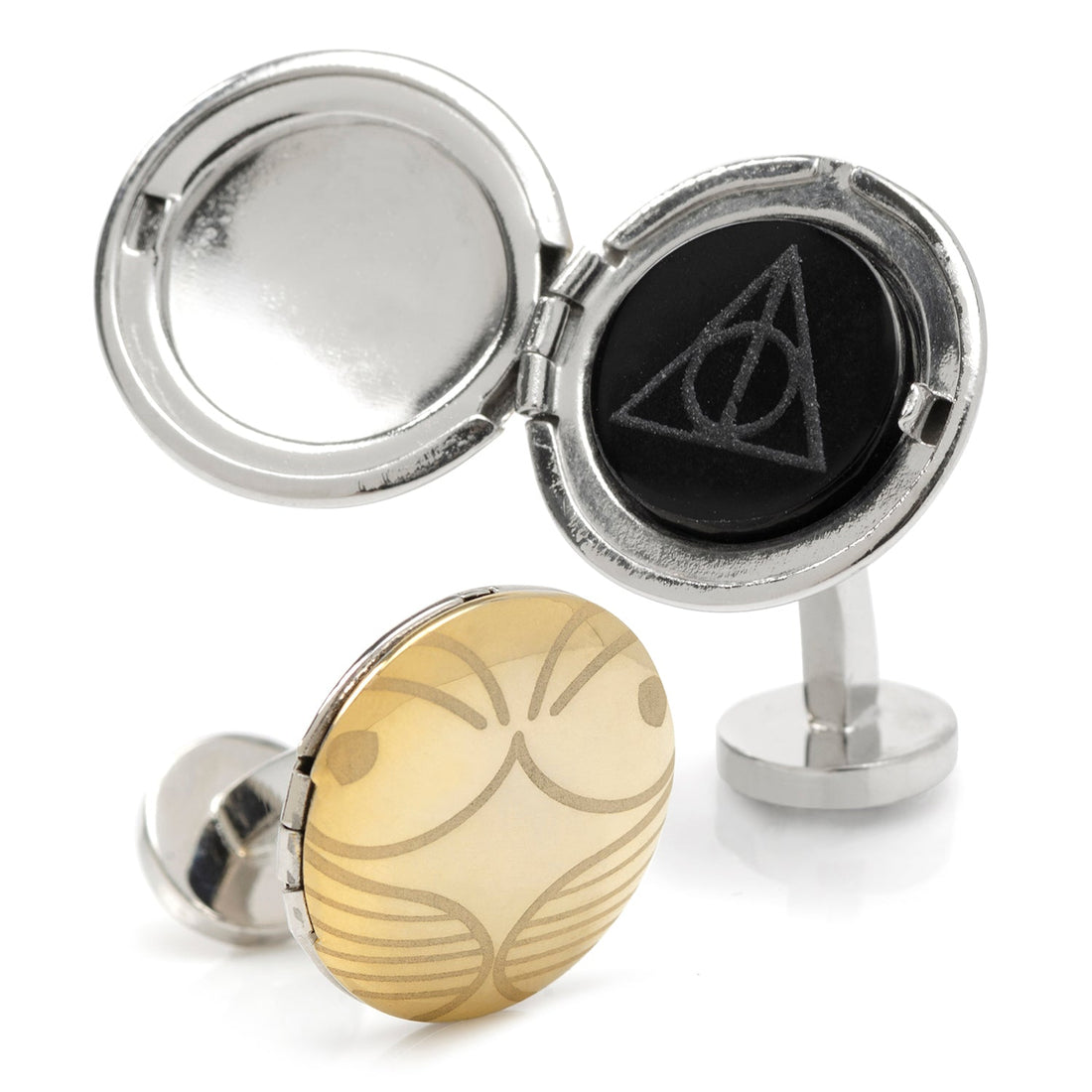 Harry Potter Golden Snitch Deathly Hallows Locket Cufflinks - Image 2