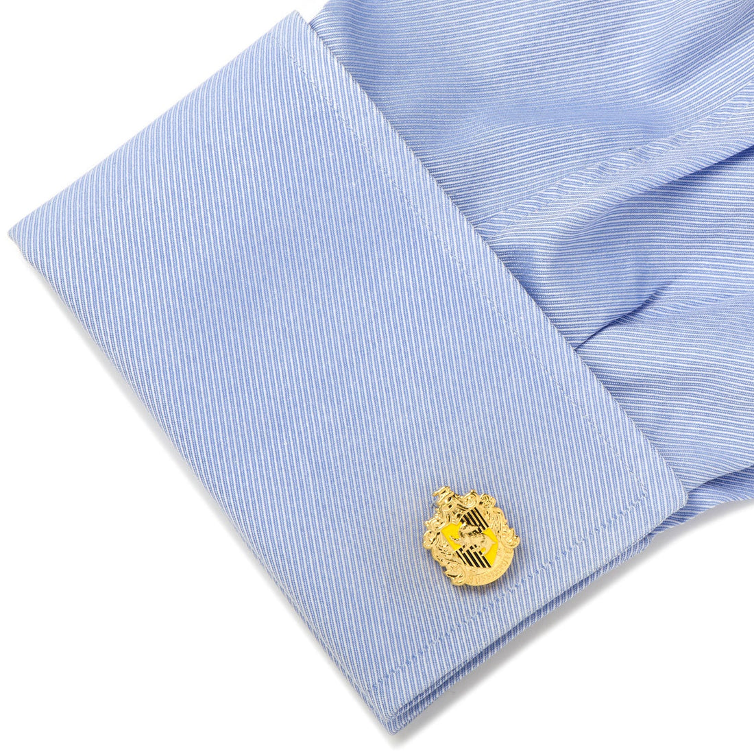Harry Potter Hufflepuff House Crest Gold Tone Cufflinks - Image 3