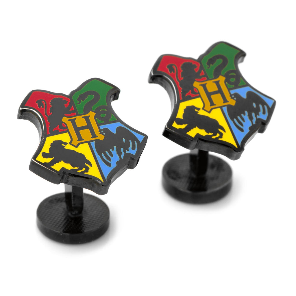 Harry Potter Hogwarts Shield Crest Cufflinks Black Plated - Image 2