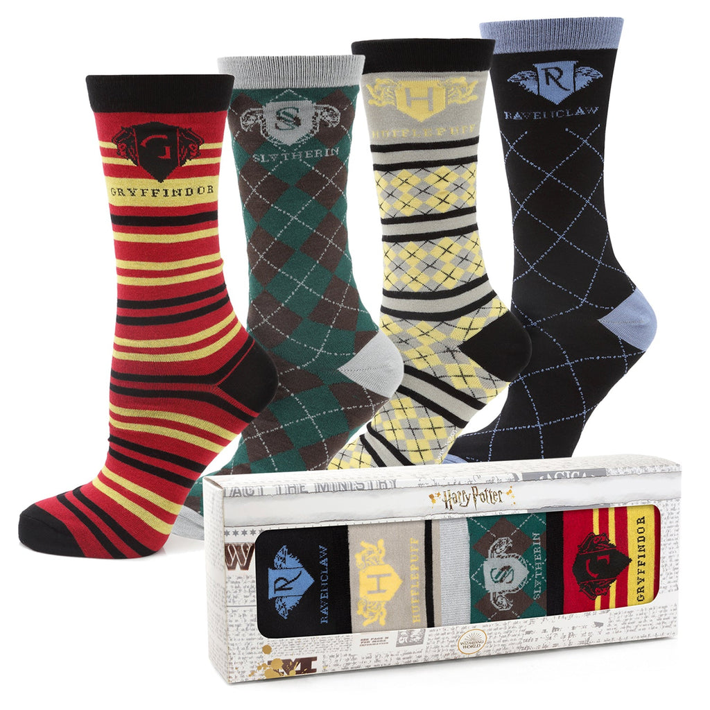 Harry Potter Hogwarts House 4-Pack Crew Socks Gift Set - Image 2