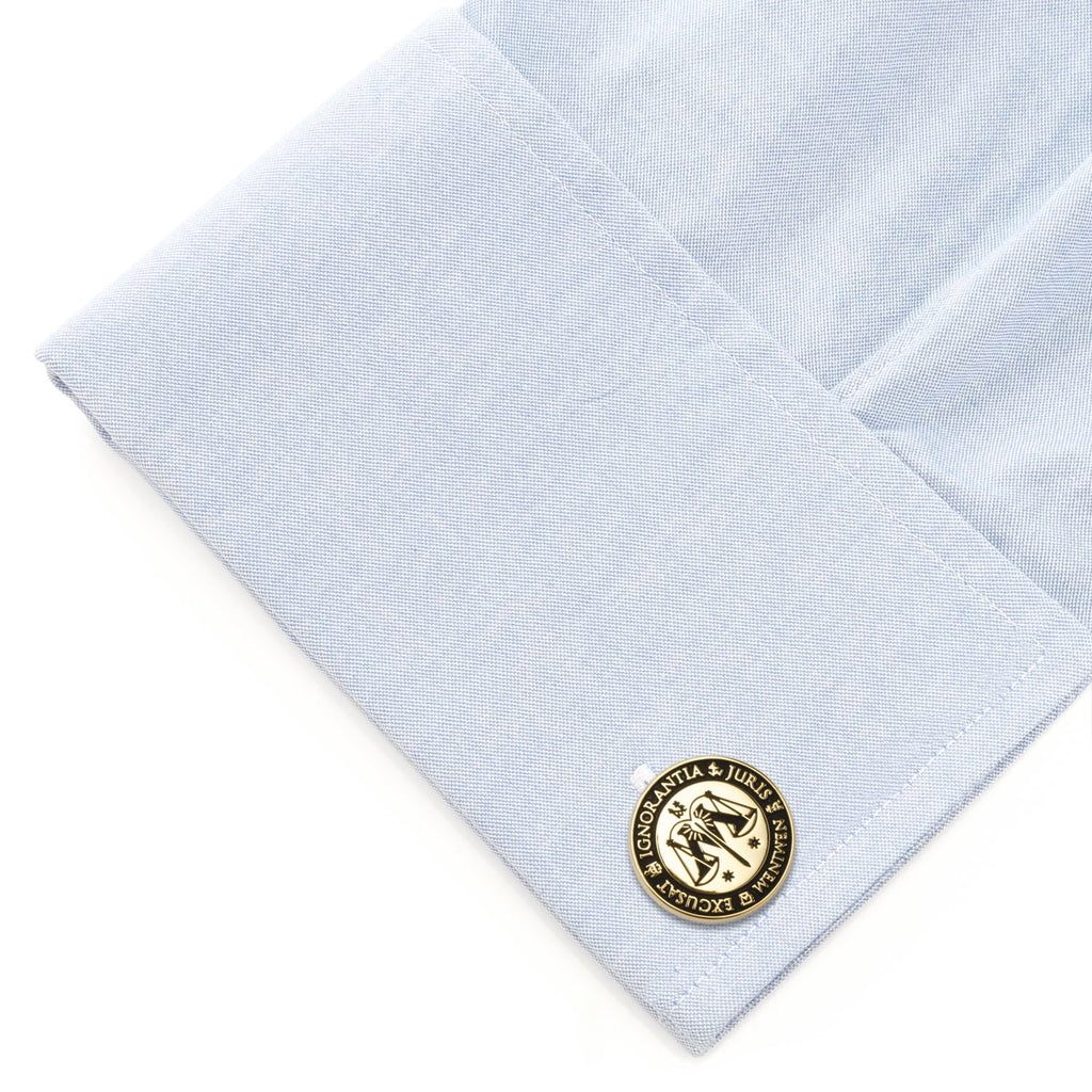 Harry Potter Ministry of Magic Wizengamot Gold Cufflinks - Image 3