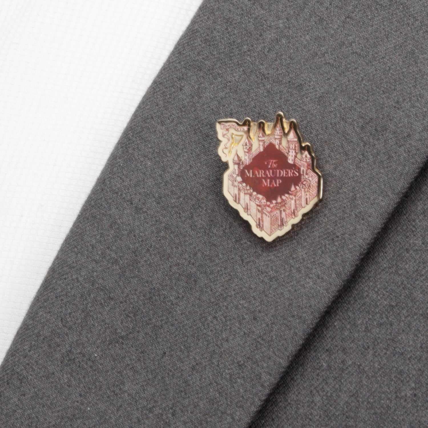 Harry Potter Marauder's Map Gold Lapel Pin Wizarding Accessory - Image 4