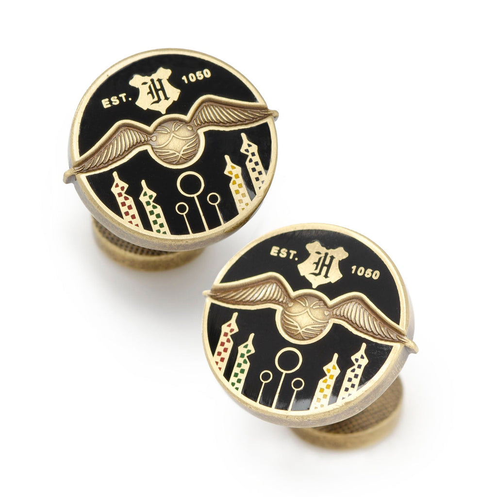 Harry Potter Golden Snitch Quidditch Field Cufflinks - Image 2