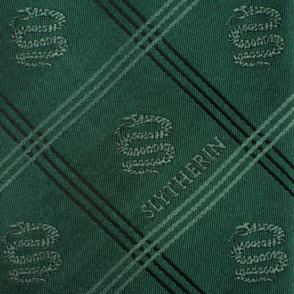 Harry Potter Slytherin Green Plaid Tie with Snake Motif - Image 5